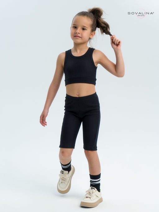 Костюм Тренд лапша черный - Sovalina фото 18