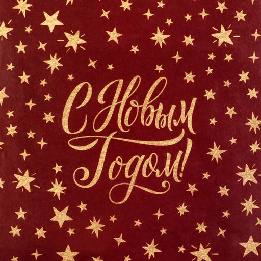 Цена за 10 шт. Бумага упаковочная новогодняя глянцевая «Уютного праздника», 50×70 см