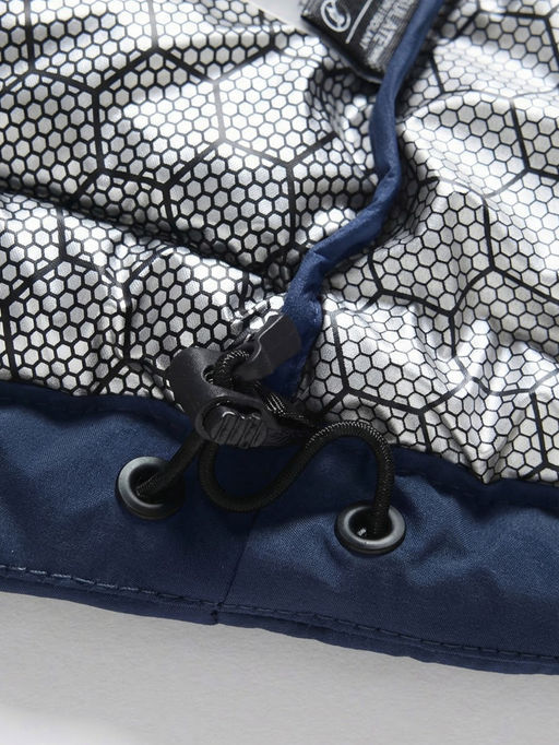 Куртка мужская гибридная стёганая с капюшоном с графеновой подкладкой синего цвета 9627_1S