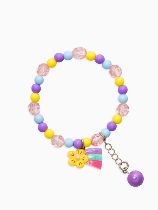 Цена за 2 шт. Браслет детский набор 3 шт. «Выбражулька. Радуга», подвеска с бусиной, разноцветный