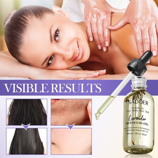SADOER Масло лаванды для лица, тела, волос, ногтей, 55мл. фото 2
