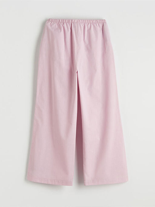 Beli Lastikli K?z ?ocuk Poplin Pantolon