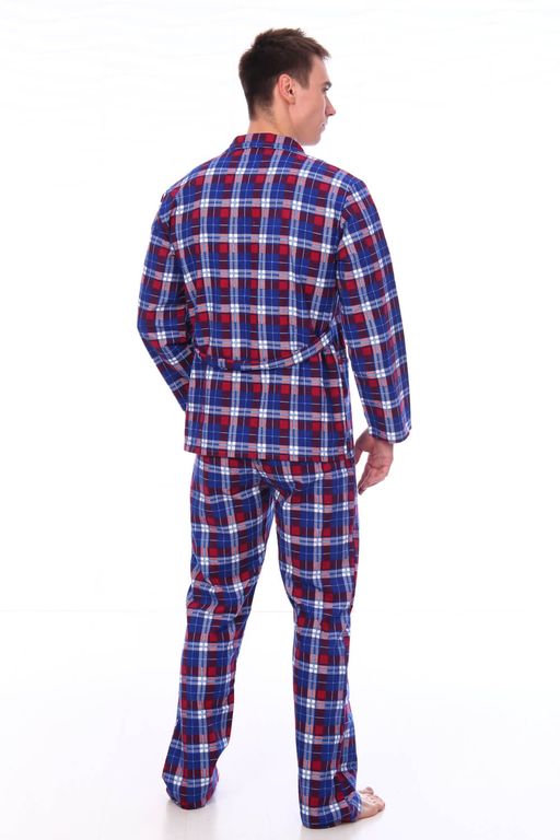 Пижама мужская,модель203,фланель (Клетка, вид 1)