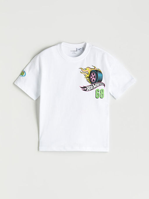 Hot Wheels Bask?l? Erkek ?ocuk Ti??rt