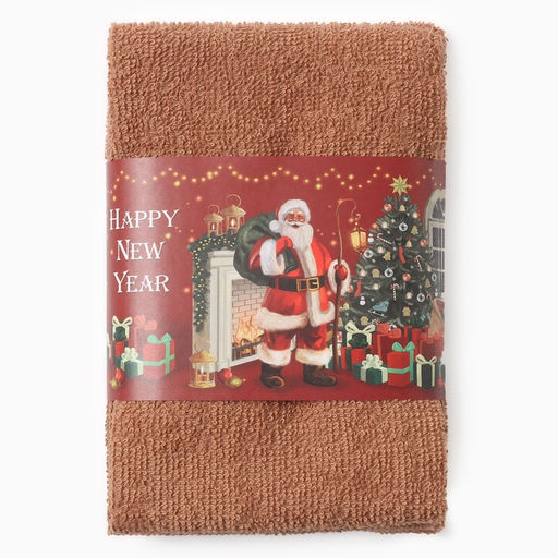 Набор махровых полотенец Этель. Санта, 30?30 см - 3 шт., хлопок 100%