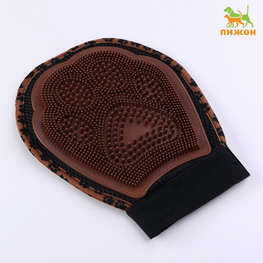 Рукавица - щетка для шерсти двусторонняя, на правую и левую руку, микс цветов - Пижон фото 6