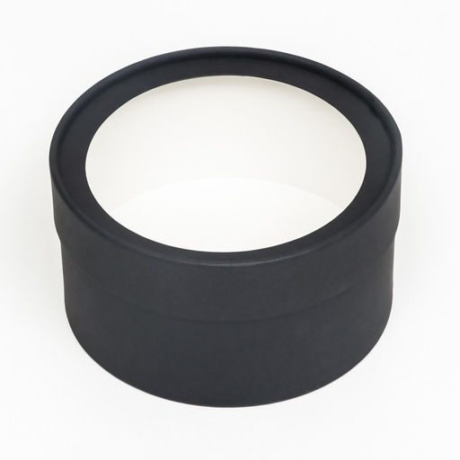 Подарочная коробка Black,чёрная, завальцованная с окном, 16 х 10 см