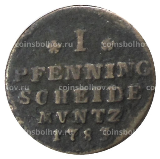 1 пфенниг 1783 года Германские государства Брауншвейг  Люнебург