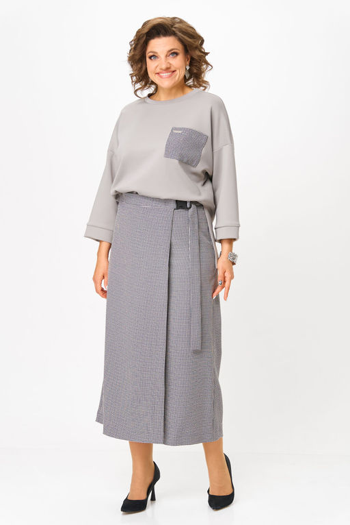 Костюм Michel Chic 1362/2-Р серый, клетка  фото 3