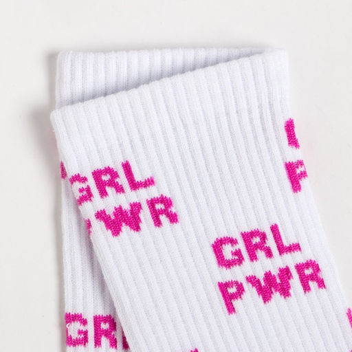 Носки GRL PWR, цвет белый, размер 23-25 (37-40)