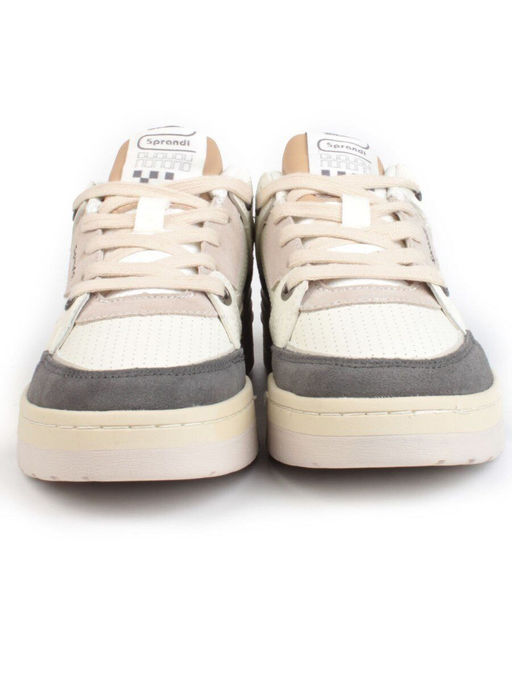 05-P232-1 DK. GRAY/BEIGE Кроссовки женские (натуральная замша, искусственная кожа)