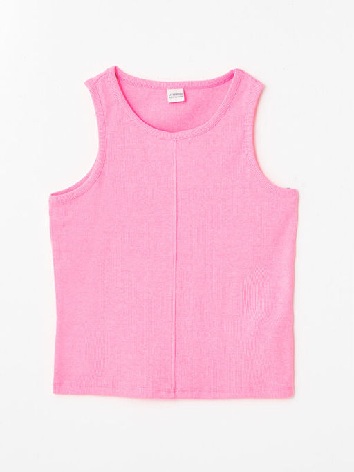 Bisiklet Yaka K?z ?ocuk Crop Atlet