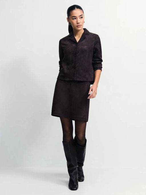 Укороченный жакет из искусственной замши / Zarina