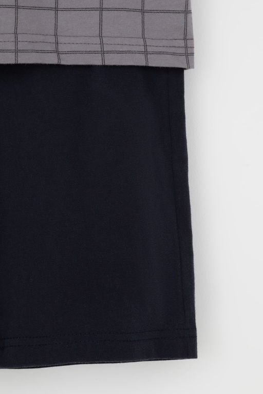 К 1644/серый,двойная клетка пижама дет - Crockid фото 4