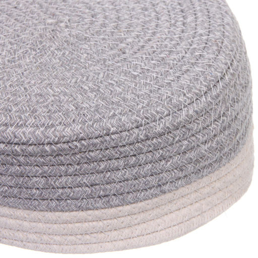 Корзинка плетёная интерьерная "ЭЛИНГАРТ", цвет серый/белый, 30*25*10см, (лейбл селфи)