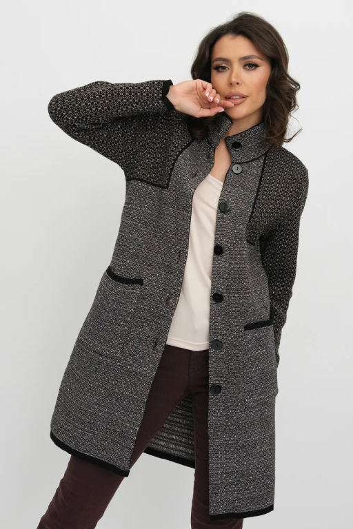 ЗЛАТА Кардиган С 2064/кофейный микс