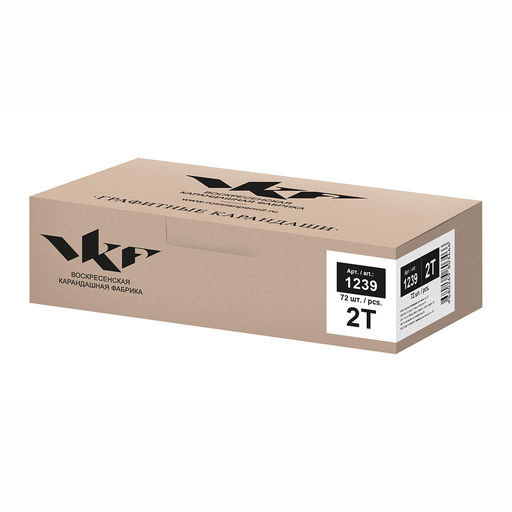 ВКФ ИНЖЕНЕР 1239 Карандаш графитный заточенный 2Т (2H) 72 шт