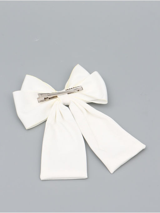 Бант для волос на заколке с лентами, белый, Коты аристократы