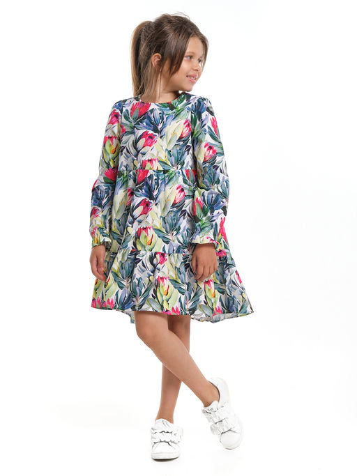 Платье нарядное хлопковое UD 7969 цветы Протея - Mini maxi фото 3