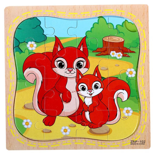 Пазл в рамке Бельчонок и мама - Лесная мастерская фото 4