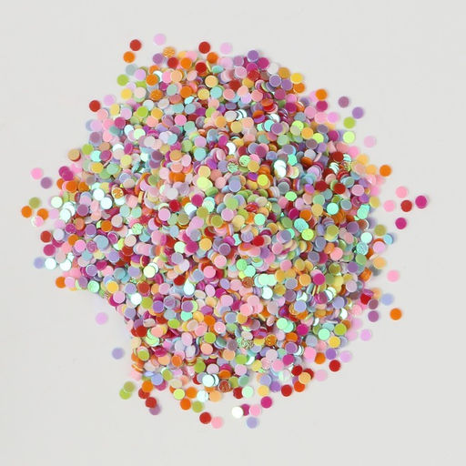 Цена за 2 шт. Глиттер в баночке «Конфетти», размер 2 мм, 7 г, 5×2×2 см, МИКС