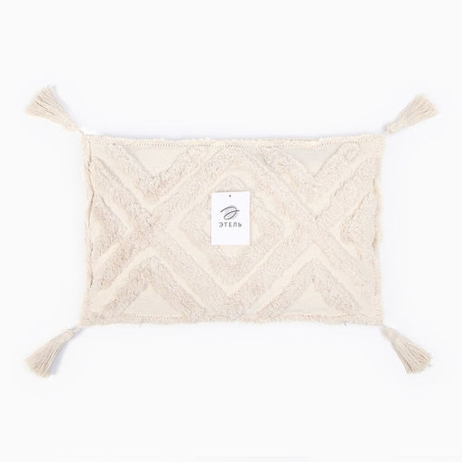 Наволочка декоративная Этель Бохо, 30х50 см, цвет молочный, 100% хлопок  фото 5