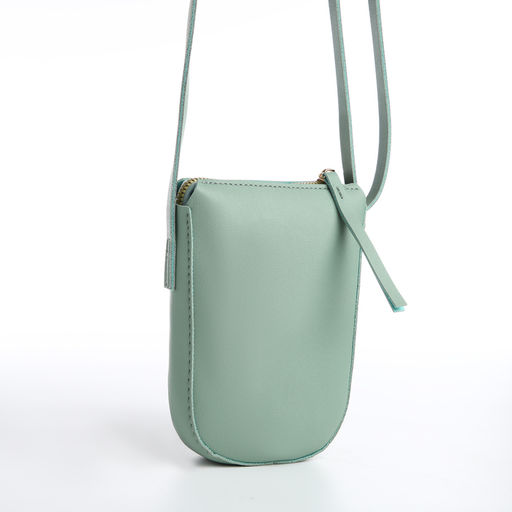 Сумка женская кросс-боди на молнии, 14×3.5×17 см, зелёная