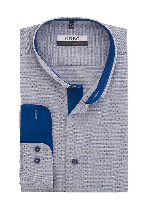 Сорочка мужская длинный рукав GREG 323/131/1053/Z/P/b/1  фото 2