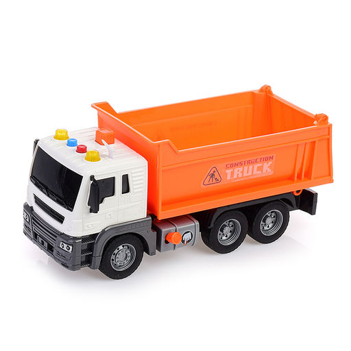 Машина "Самосвал" 1:16 (свет, звук) в коробке (цвет оранжевый)