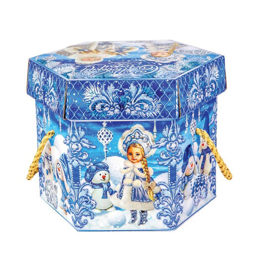 Детский сладкий новогодний подарок Шестигранник - Рубин фото 2