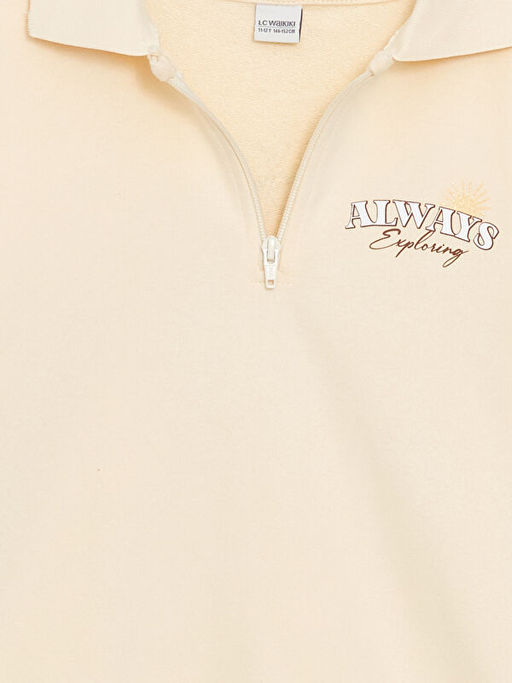 Polo Yaka K?z ?ocuk Sweatshirt