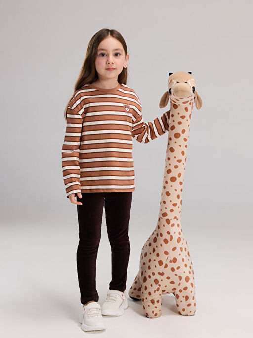 Beli Lastikli Basic K?z ?ocuk Kadife Tayt