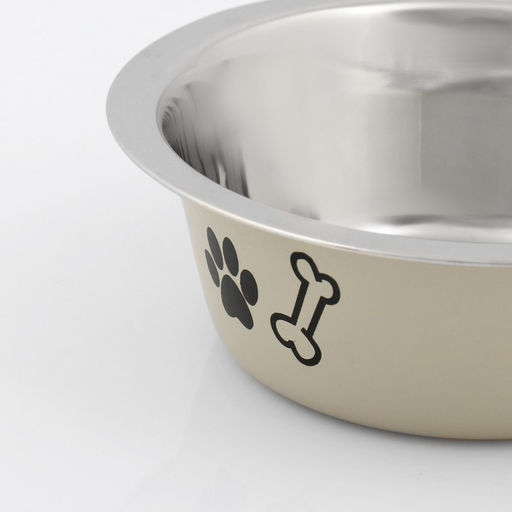 Миска стандартная цветная с принтом, 350 мл, бежевая - Пижон фото 3