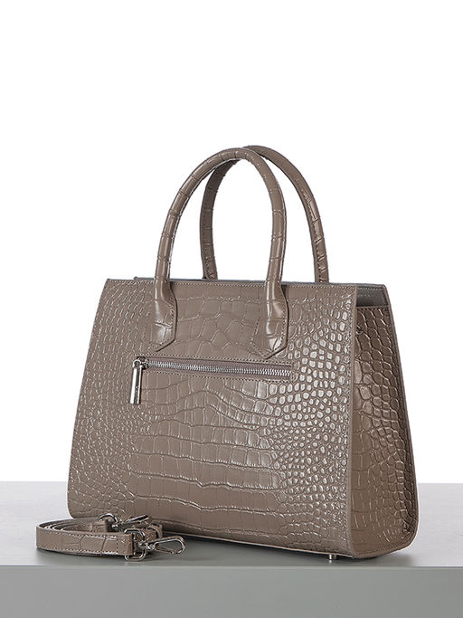 LACCOMA сумка НИ7266-серый натуральная кожа хлопок фото 4