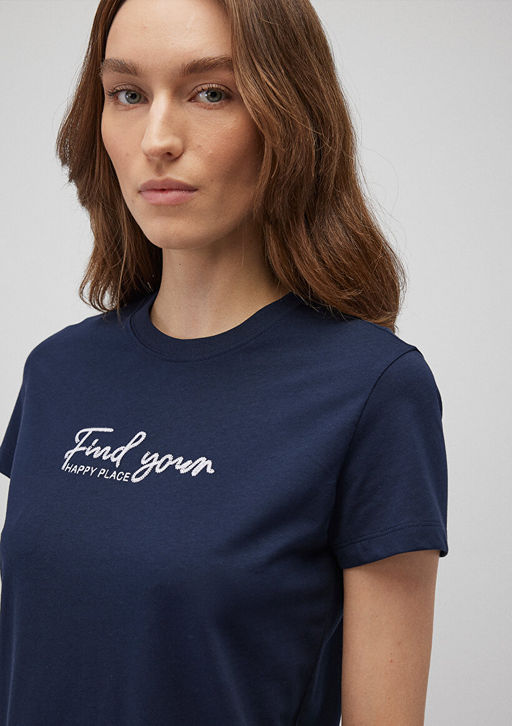 Bask?l? Lacivert Tisort - Mavi фото 5