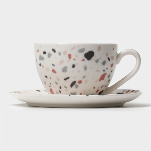 Набор чайный фарфоровый Magistro Terazzo, 4 предмета: 2 чашки 150 мл, 2 блюдца d=12,5 см фото 4