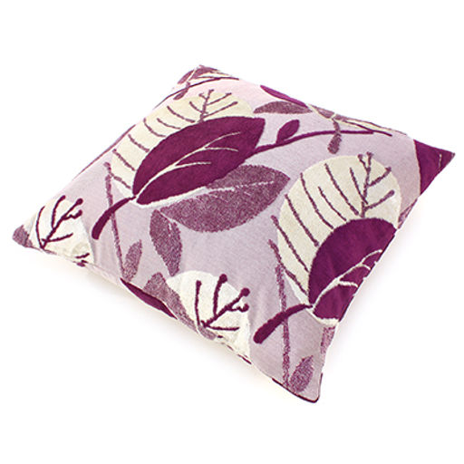 Наволочка декоративная 43х43см Листья сиреневый, рисунок двухсторонний, объемный на молнии (Китай) - Домашняя мода фото 6