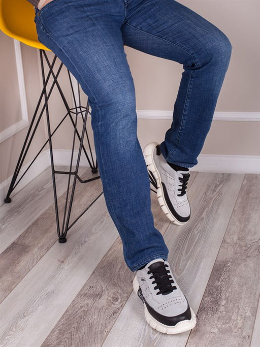 Кеды мужские Турция / Классические кроссовки в стиле casual 121-54-00 Серый - Piniolo фото 2