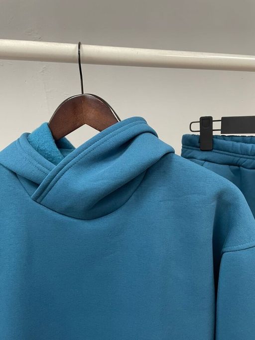 утепленный костюм футер 3хнитка начес, самое высокое качество пенье, петроль - Knitka wear фото 4