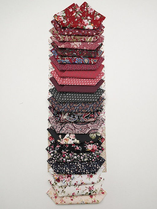 Набор тканей для рукоделия Импортный хлопок: Кармина, 20*20 см, 25 шт - Купава фото 9