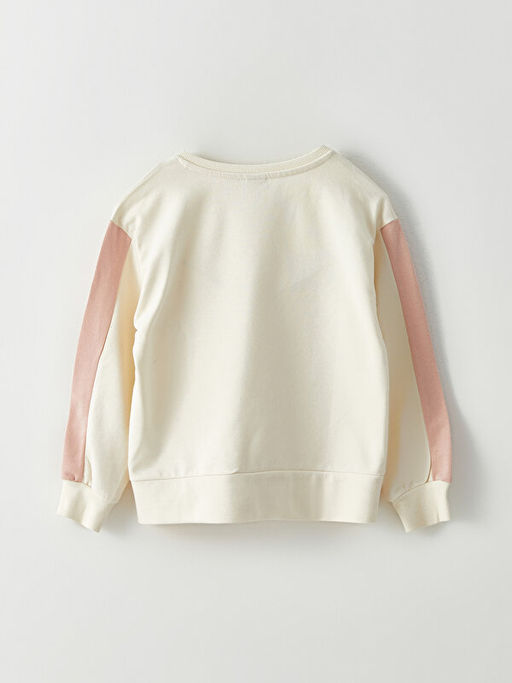 Bisiklet Yaka Bask?l? Uzun Kollu K?z ?ocuk Sweatshirt - Waikiki фото 3
