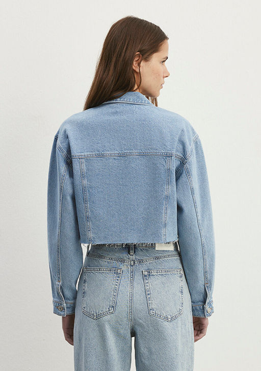 Brenda 90lar Indigo Mavisi Jean Ceket фото 3