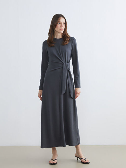 Bisiklet Yaka Ba?lamal? Elbise