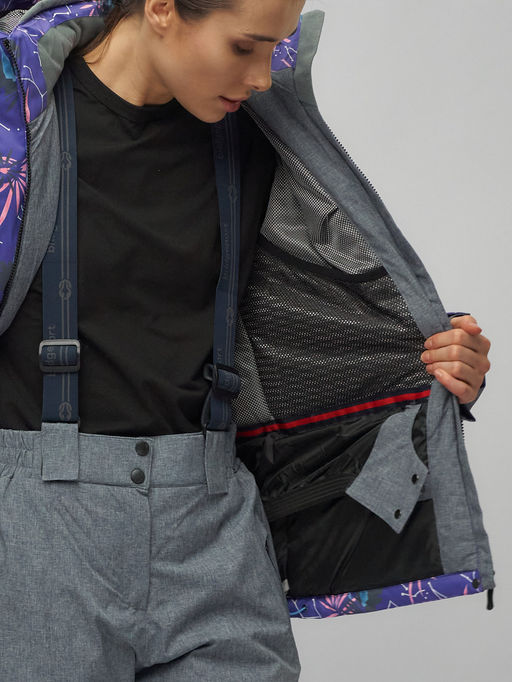 Горнолыжный костюм женский фиолетового цвета 02216F - Chunmai фото 16