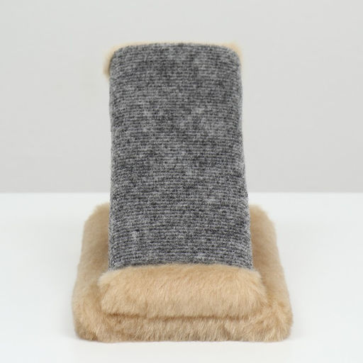 Когтеточка Горка мини-версия, 29 х 14 х 14 см, ковролин, светло-коричневая - Пижон фото 2