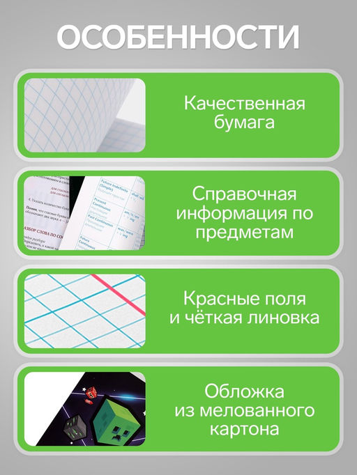 Цена за 15 шт. Тетрадь предметная, 36 листов в клетку, Calligrata «Пиксели. Физика»