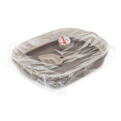 Лоток-туалет д/животных "Ля-Мурр" 480*355*130мм низкий борт, совок арт. М1832