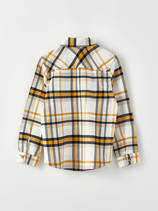 Ekose Uzun Kollu Gabardin Erkek ?ocuk G?mlek - Waikiki фото 2