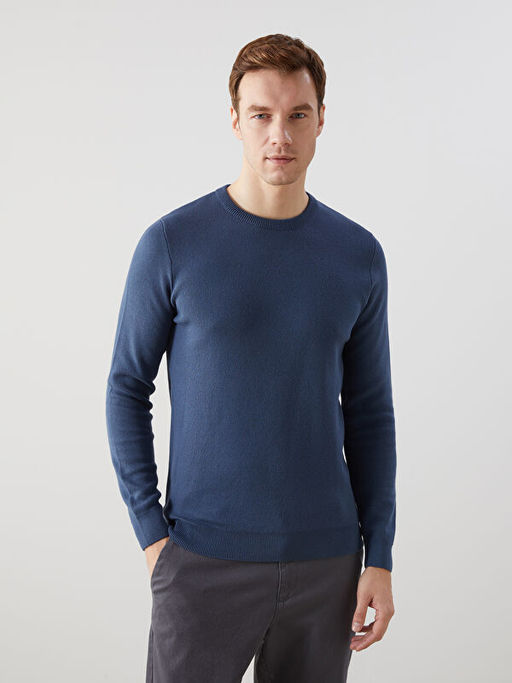 Bisiklet Yaka Erkek Triko Kazak