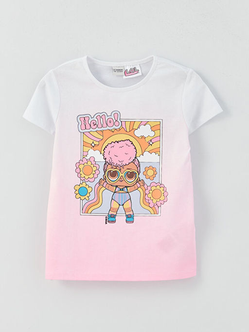 Bisiklet Yaka LOL Surprise OMG Lisansl? K?sa Kollu K?z ?ocuk Ti??rt